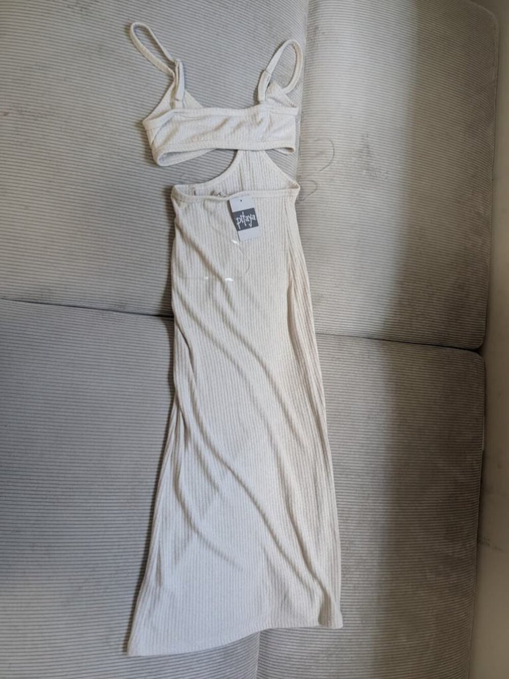 Ribbed Cutout Midi